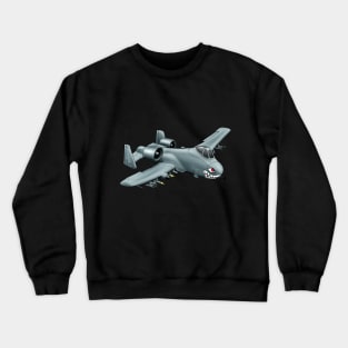 A10 Warthog Tankbuster Cartoon Crewneck Sweatshirt